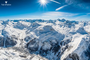 Aerial view of Val d'Isère