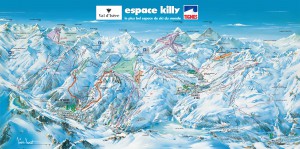 Map of the "Espace Killy"