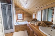 Bathroom of a chalet for rental in France