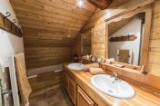 Bathroom of a french chalet in the moutains